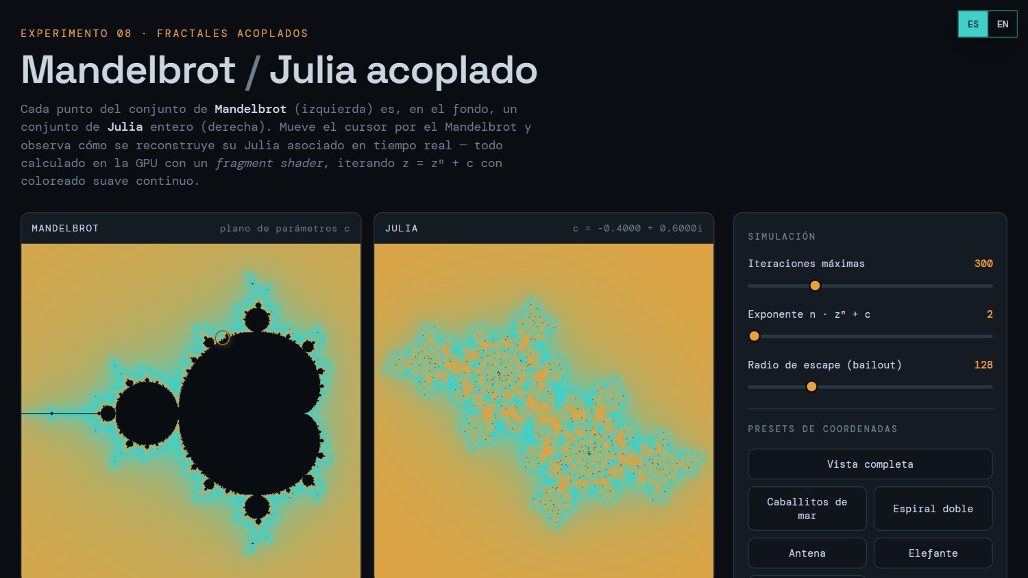 Mandelbrot / Julia Coupler